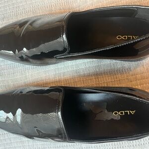 ALDO Men's Glossy Black Slip-On Loafers